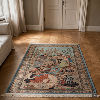 Matta, orientalisk, figural, ca 168 x 108 cm.