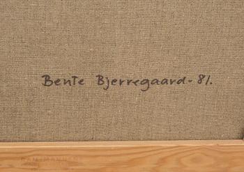 BENTE BJERREGAARD, olja på duk, monogramsignerad, a tergo signerad och daterad -81.