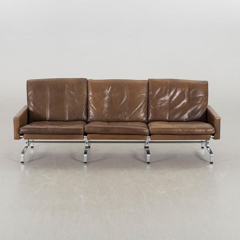 A POUL KJAERHOLM PK31/3 leather sofa for E Kold Christensen Denmark later part of the 20th century.