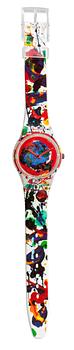 163. Swatch - Sam Francis. Quartz, Plast. 34mm. Limited Edition 48454/49999. Vår/sommar 1991.