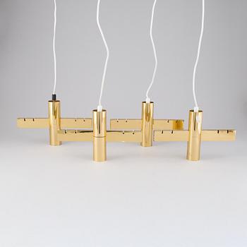 Hans-Agne Jakobsson, four brass ceiling lamps, Markaryd.