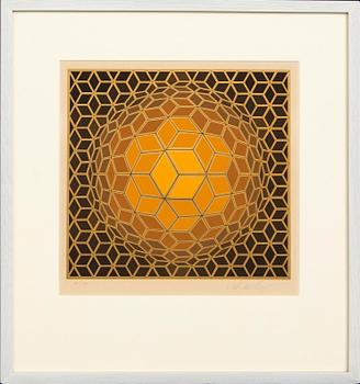 Victor Vasarely, a signed and numbered colour serigraph.