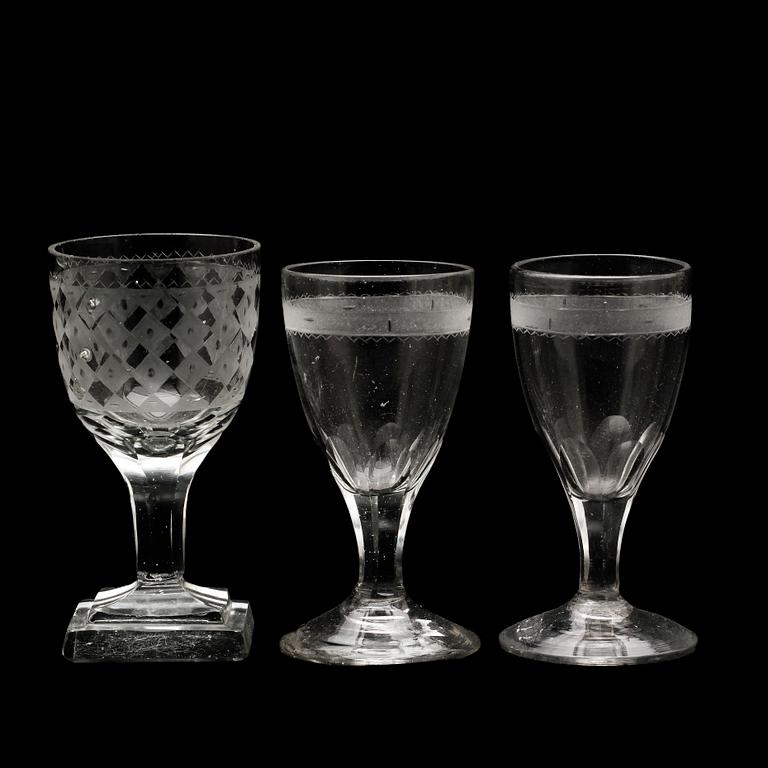 GLAS, 3 st, omkring 1800.