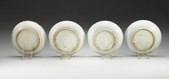 A set of four blue and white dishes, Ming dynasty, Wanli (1573-1620).