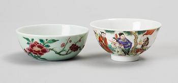 SKÅL samt TEKOPP, porslin. Kina. 1900-tal.