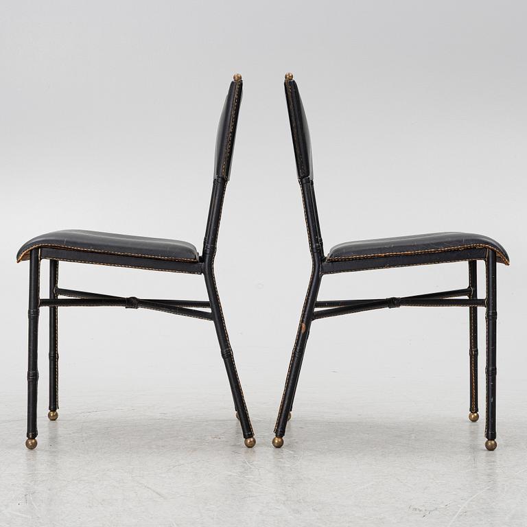 Jacques Adnet, attributed to, chairs, a pair, France, mid-20th century.