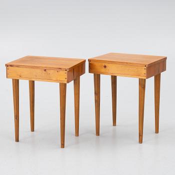 Bedside tables, a pair, Swedish Modern, 1940s.