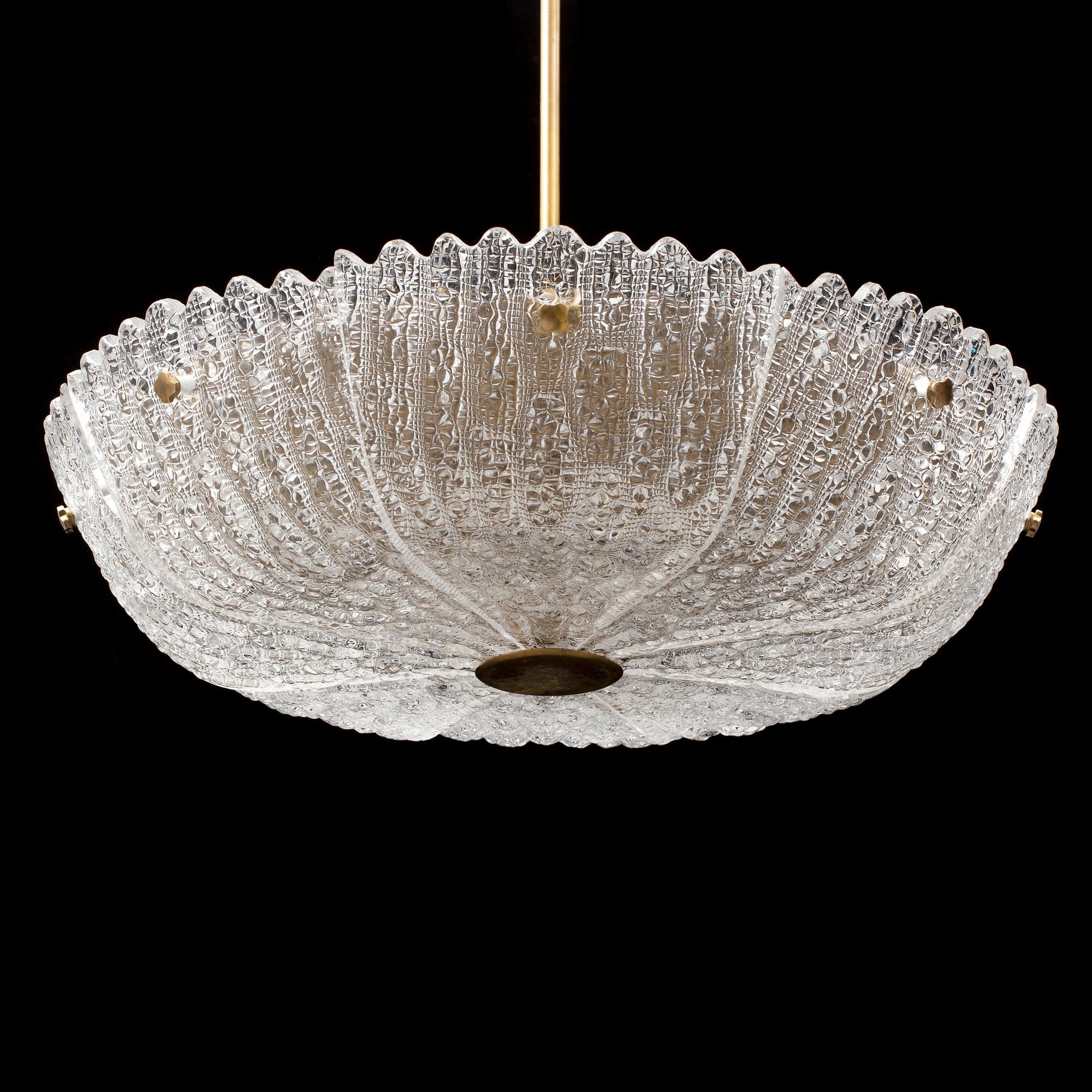 CARL FAGERLUND, taklampa, Orrefors.