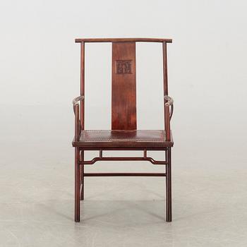 A Chinese 20th century wooden chair.