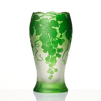 Karl Lindeberg, an Art Nouveau cameo glass vase, Kosta, Sweden, early 20th Century.
