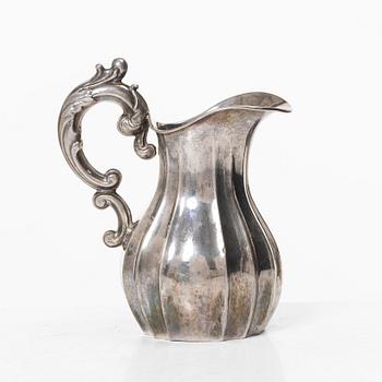 A Swedish silver cream jug, mark of Gustaf Möllenborg (Carl Teodor Ferón), Stockholm 1862.