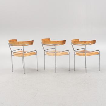 Gunnar Asplund, a set of six leather uphostered 'GA1' armchairs from Källemo, after 1988.