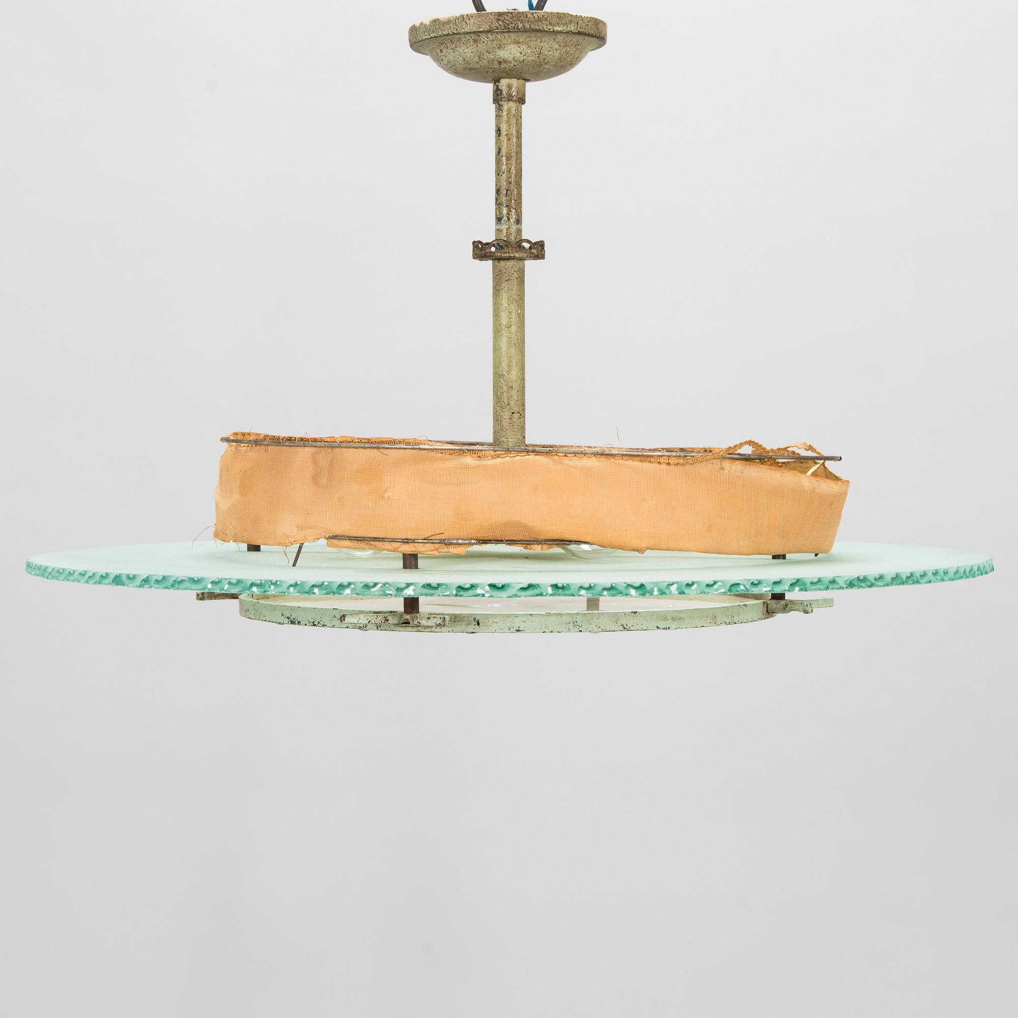 A 1920s/30s Swedish Grace ceiling lamp.