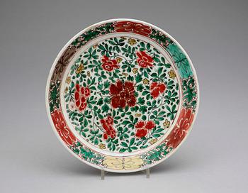 TALLRIK, porslin. Qing dynastin. Kangxi, Kina (1662-1722).