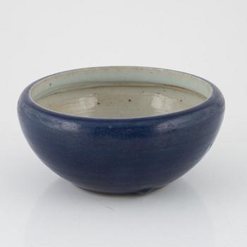 A Chinese Porcelain Blue Censer / Flower Pot, Qing Dynasty.