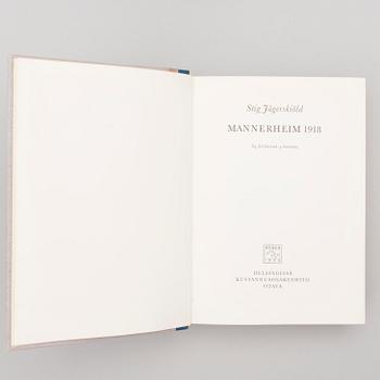 Fourteen books about Mannerheim, various authors, published during 1950s-1970s.