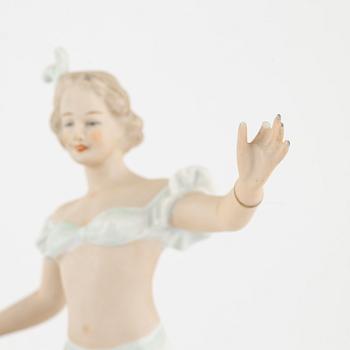 Two porcelain figurines, Wallendorf, Germany, mid 20th Century.