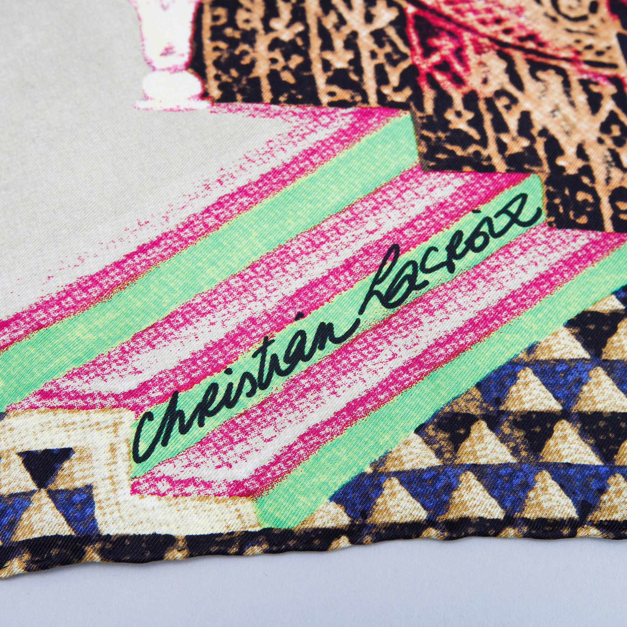 Christian Lacroix, two silk scarves.