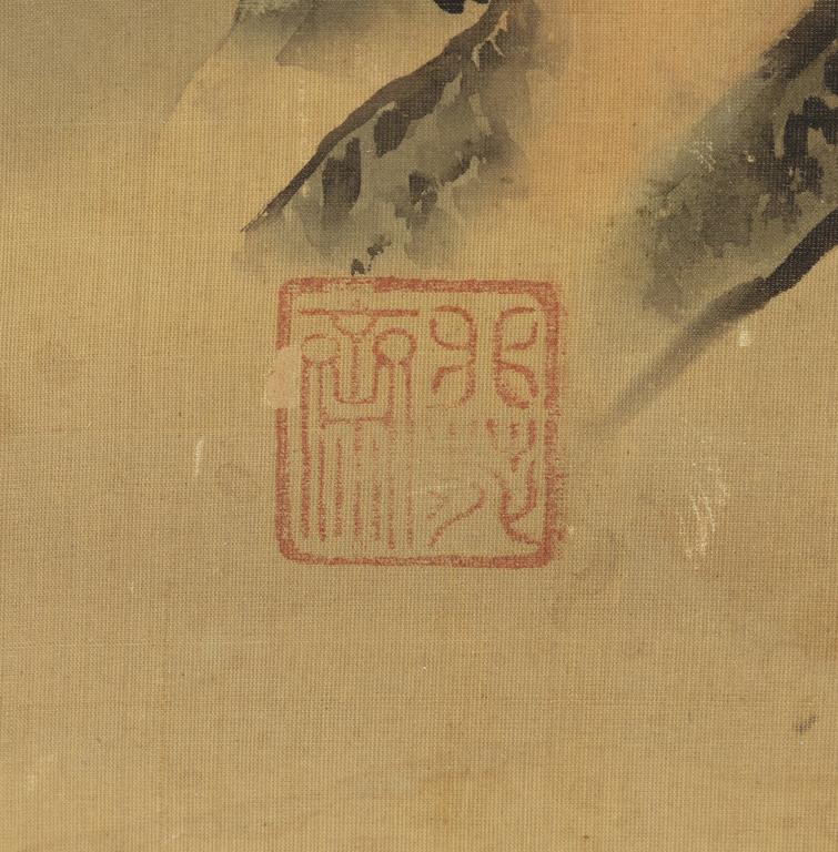 Okänd konstnär, färg och tusch på siden, Kina, tidigt 1900-tal. Proveniens Firma Svenskt Tenn.