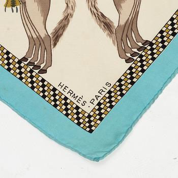 Hermès, scarves, 2 st, "Perruches" & "Harnais Français Premier Empire".