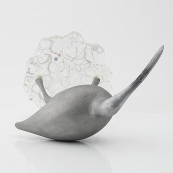 Tapio Wirkkala, an aluminium sculpture of a bird, 'Suokurppa' (Bog snipe), model 'TW 513', Kultakeskus Oy, Finland 1970s.