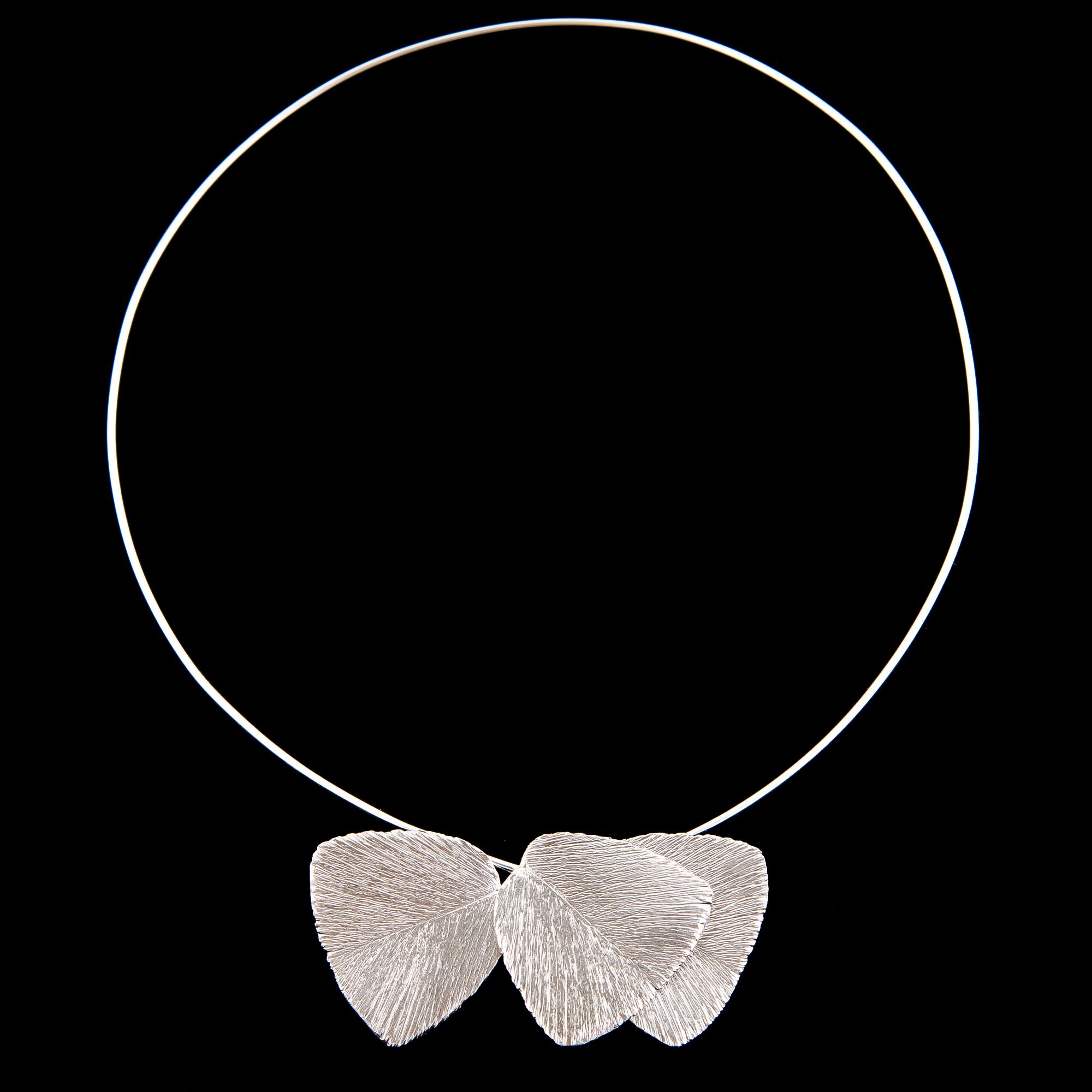 JAANA JUNKKAALA, NECKLACE and EARRINGS, "Serenity", silver. 2018.