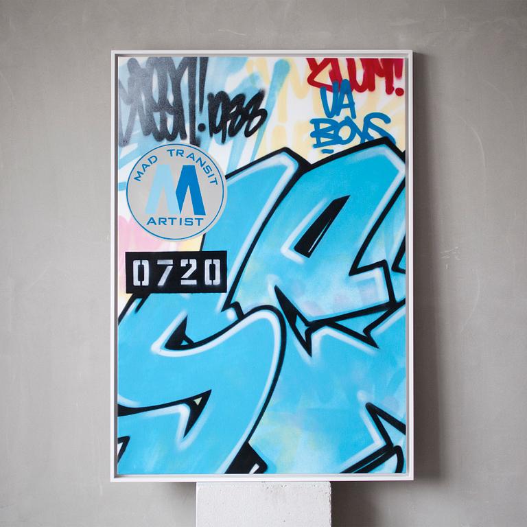 "SEEN ", spray på duk, signerad och daterad 2007.
