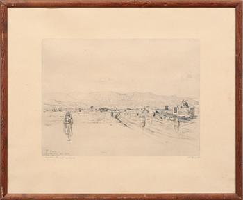 etching, signed and dated 1938.