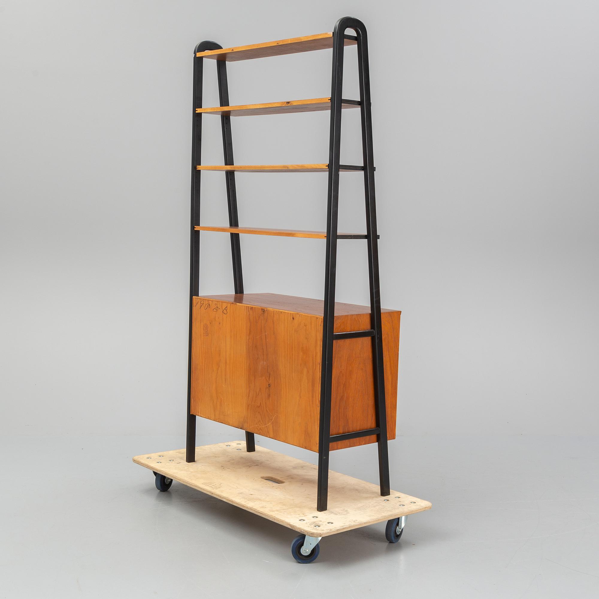 A Swedish book shelf, probably 1950s. Signed Bräntorps.