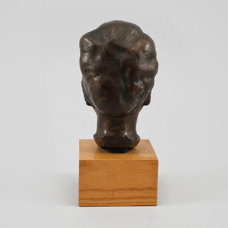 HELGE HÖGBOM, skulptur, brons, signerad.