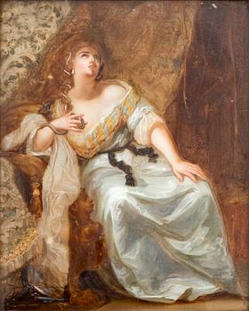 Unknown artist, an early 19th century painting on glass.