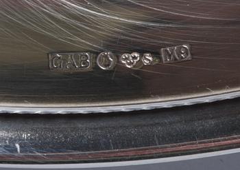 KUVERTTALLRIKAR, ett par snarlika, silver, GAB, 1960-tal.
