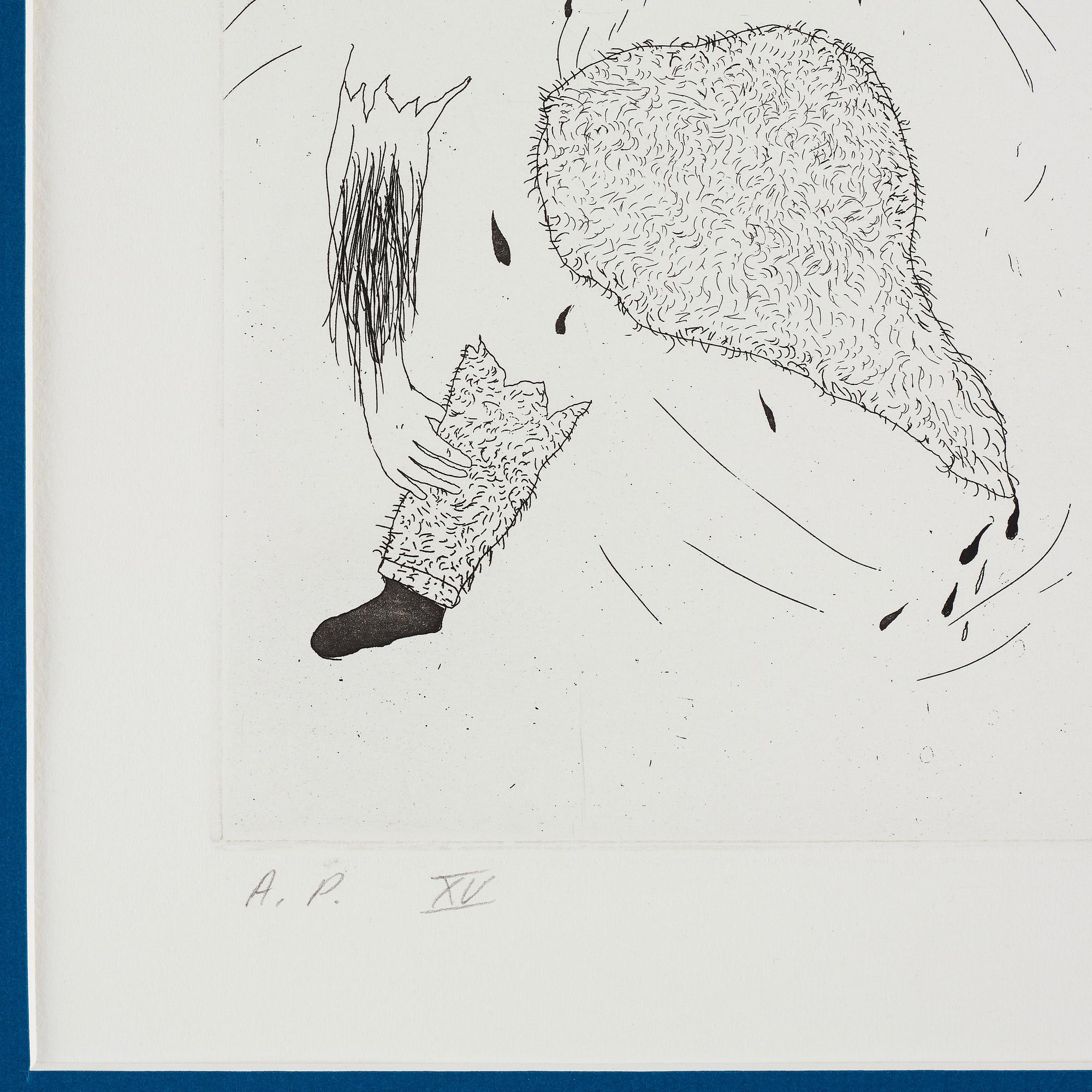 David Hockney, "He Tore Himself in Two" from "Six fairy tales from the Brothers Grimm".