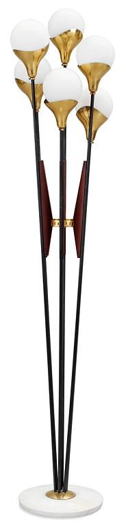 An Italian floor lamp attributed to Stilnovo, 1950's.