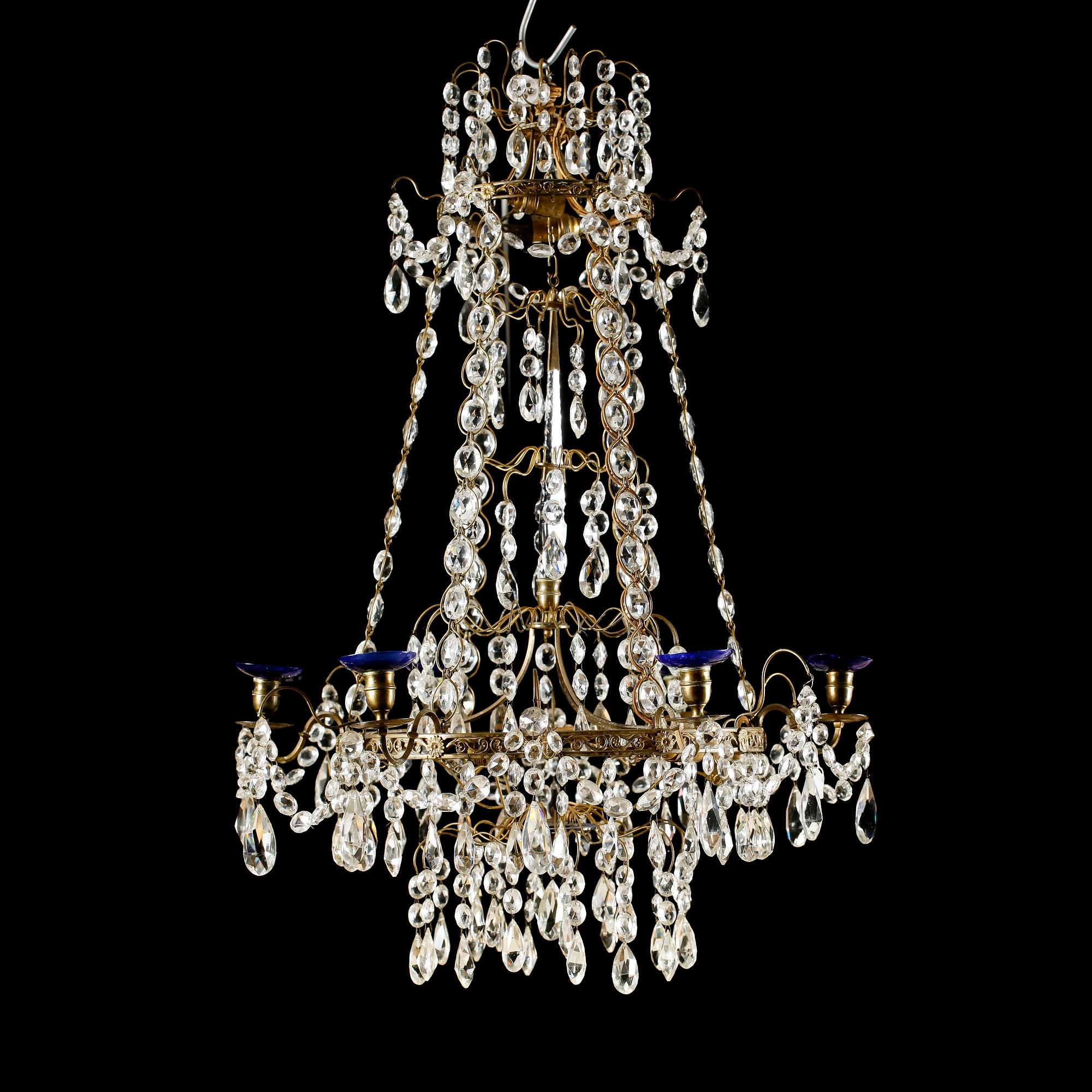 LJUSKRONA, Hagamodell, gustaviansk stil, 1900-talets första hälft, höjd 85 cm.