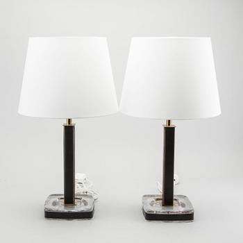 A PAIR OF TABLE LAMPS BY UPPSALA ARMATUR, SWEDEN SECOND HALF OF 20TH CENTURY.