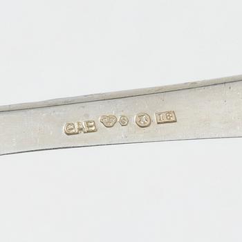 Jacob Ängman, A 24-piece silver fish flat ware set, "Rosenholm", Sweden, 1935-97.