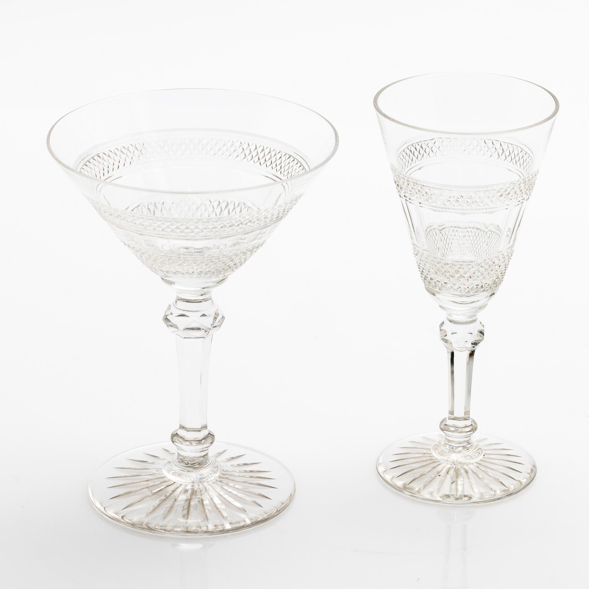 Edward Hald, Glass service, 68 pieces, “Rio”, Orrefors.