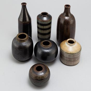Seven 'Wallåkra' stoneware vases.