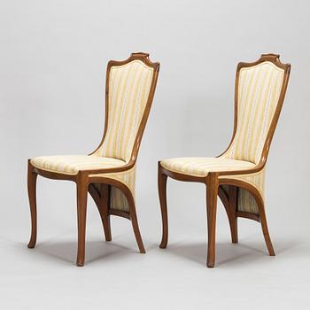 Edward Colonna, Four side chairs for Samuel Bing, Paris c. 1900.