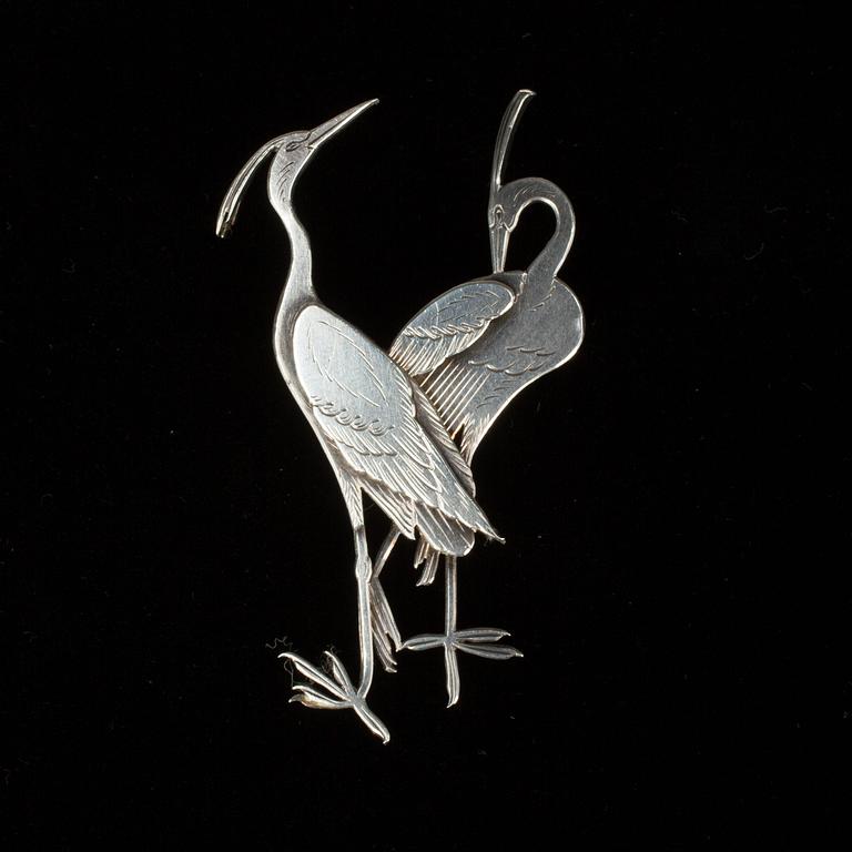 BROSCH, sterlingsilver, Wiwen Nilsson, Lund, 1952. Vikt ca 14 g.