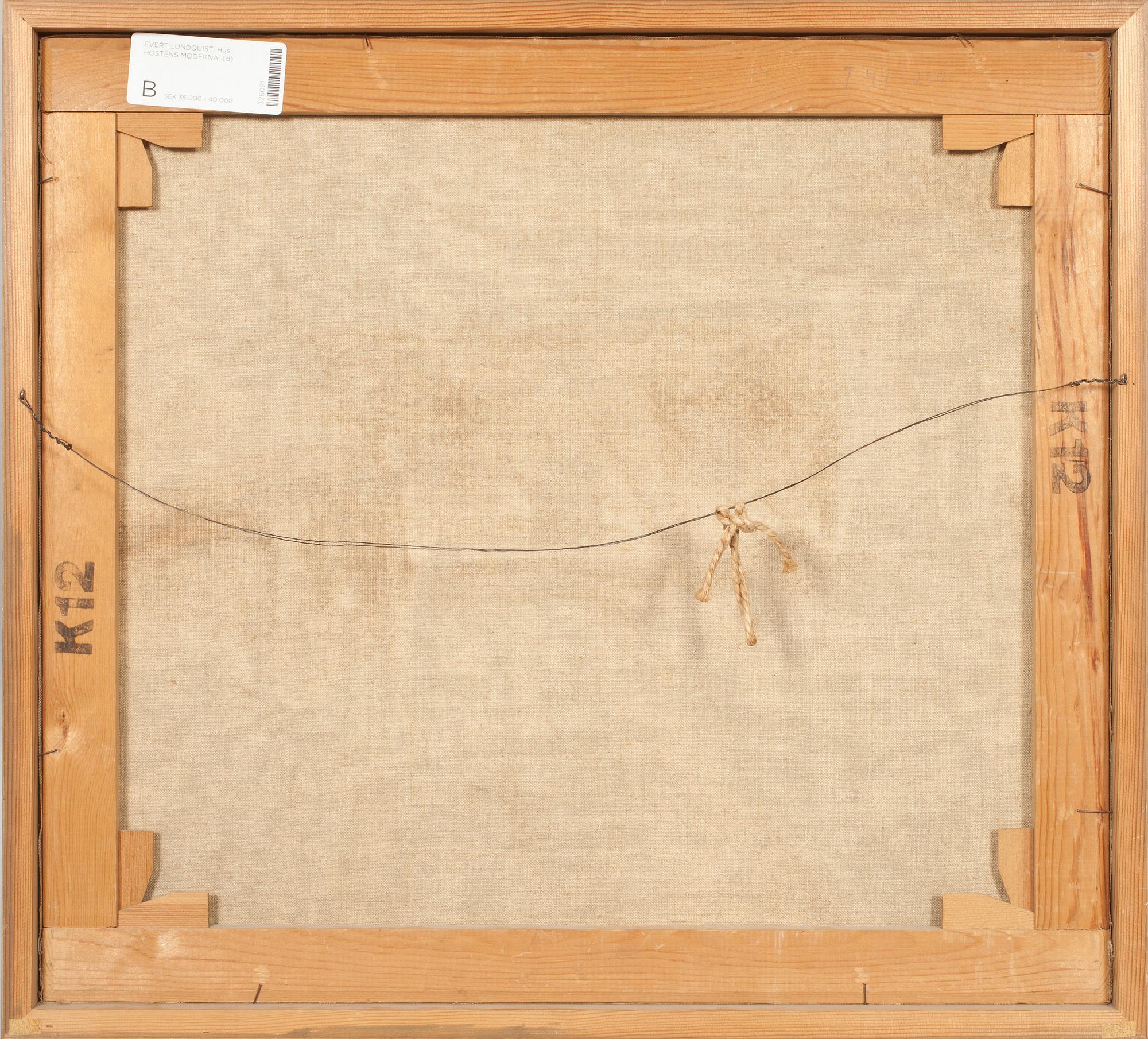 EVERT LUNDQUIST, olja på duk, sign o dat 1948.