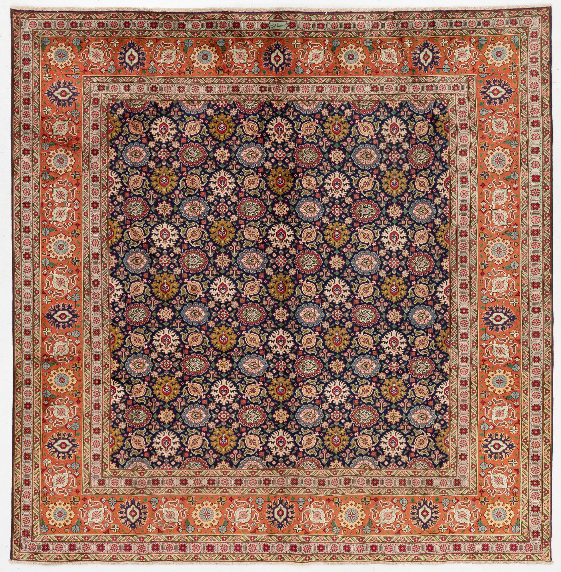 Carpet, Tabriz, approx. 300 x 295 cm.
