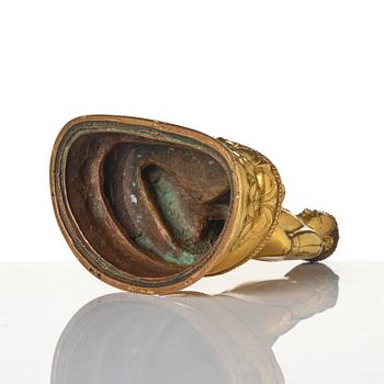 A Mongolian Gilt Bronze Figure of Buddha, Zanabazar school, 18th century.