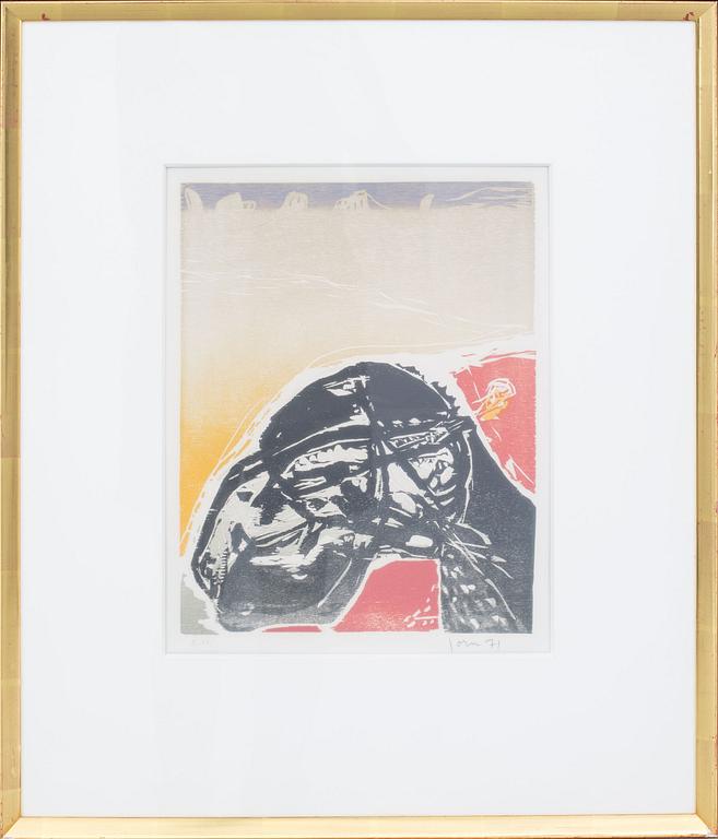 ASGER JORN, a signed and numbered woodcut, dated -71.