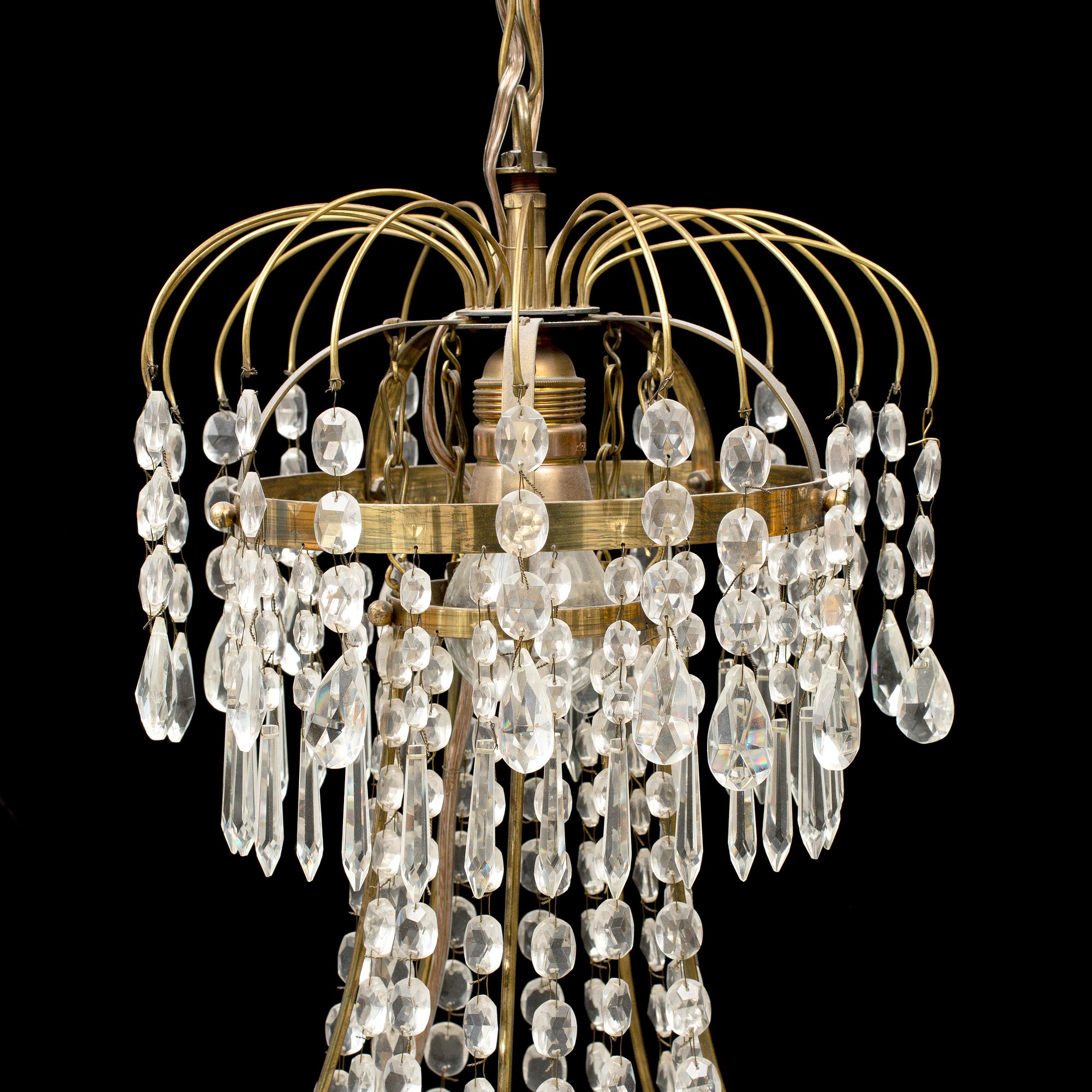 A Gustavian style chandelier, mid 20th Century.