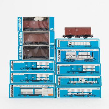 Märklin, twelve freight cars, gauge H0.