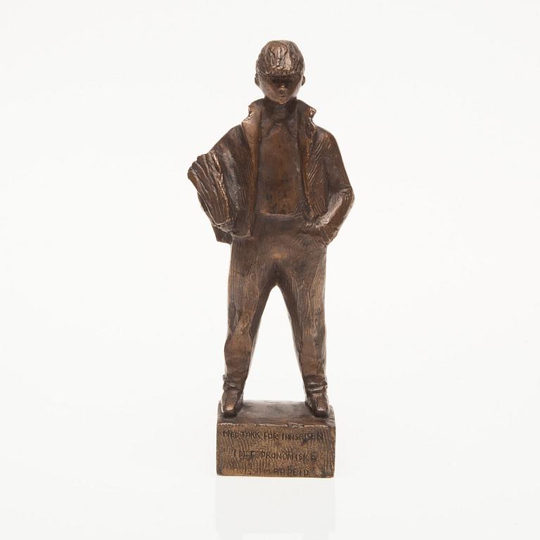 PER UNG, skulptur, brons, signerad i godset.
