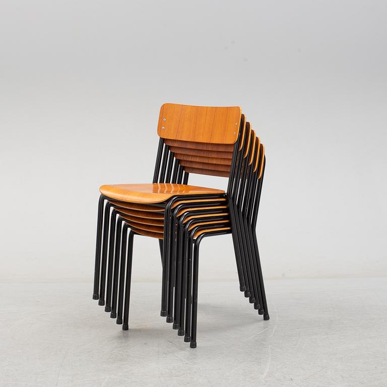 STOLAR, 6 st, Grythyttan Stålrörsmöbler, 1900-talets andra hälft.