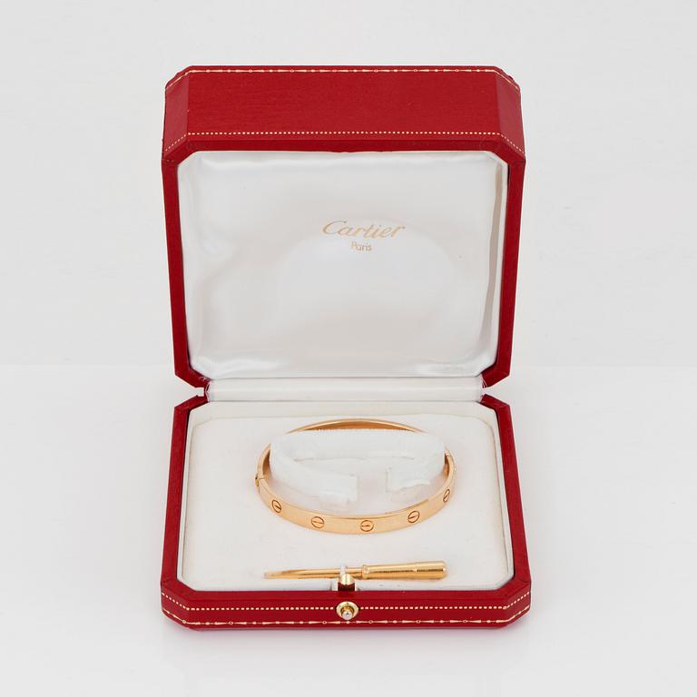 A Cartier "Love" bracelet.